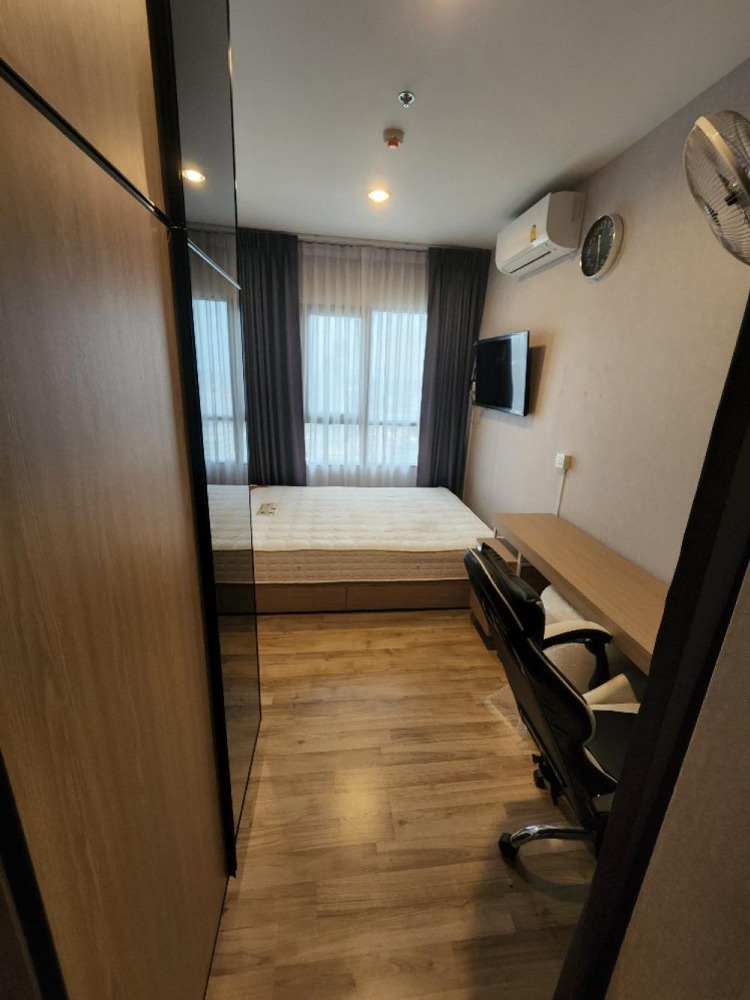 For RentCondoBangna, Bearing, Lasalle : Condo Niche mono Sukhumvit bearing 17th floor 1 bedroom 1 bathroom has washing machine and dryer in the room and sofa Bed