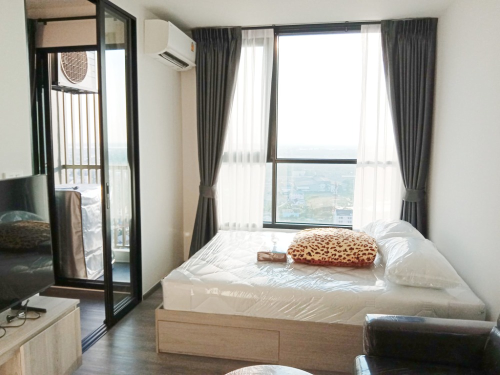 For RentCondoSamut Prakan,Samrong : 🚩⭐FOR RENT>> The Origin Sukhumvit - Sailuat E22 Station>> Beautiful room, 24th floor, sea view, built-in furniture, near BTS Sai Luat #LV-MO845