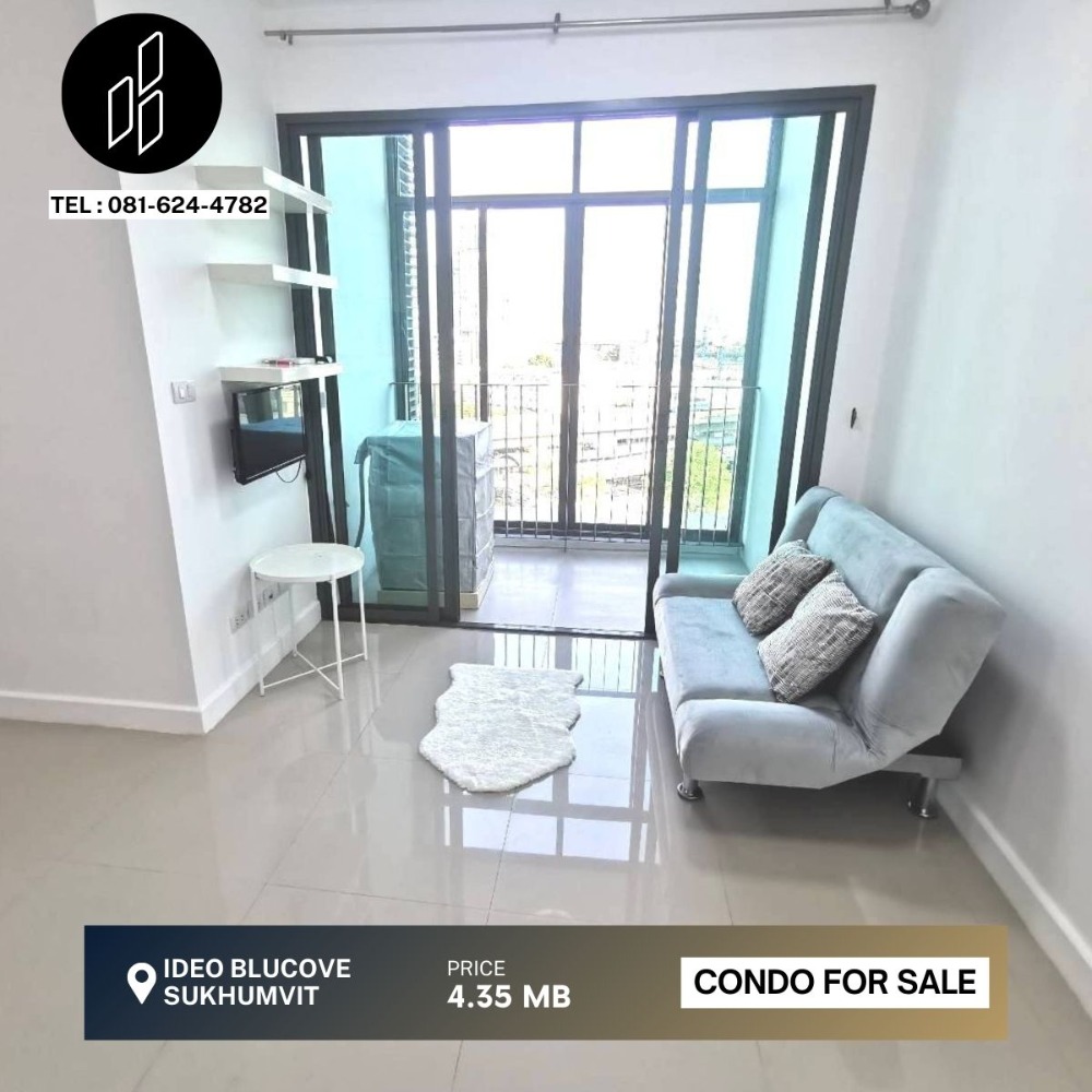 For SaleCondoOnnut, Udomsuk : For sale IDEO Blucove Sukhumvit, 2 bedrooms, 1 bathroom, 44.35 sq.m., DBC-4-S461