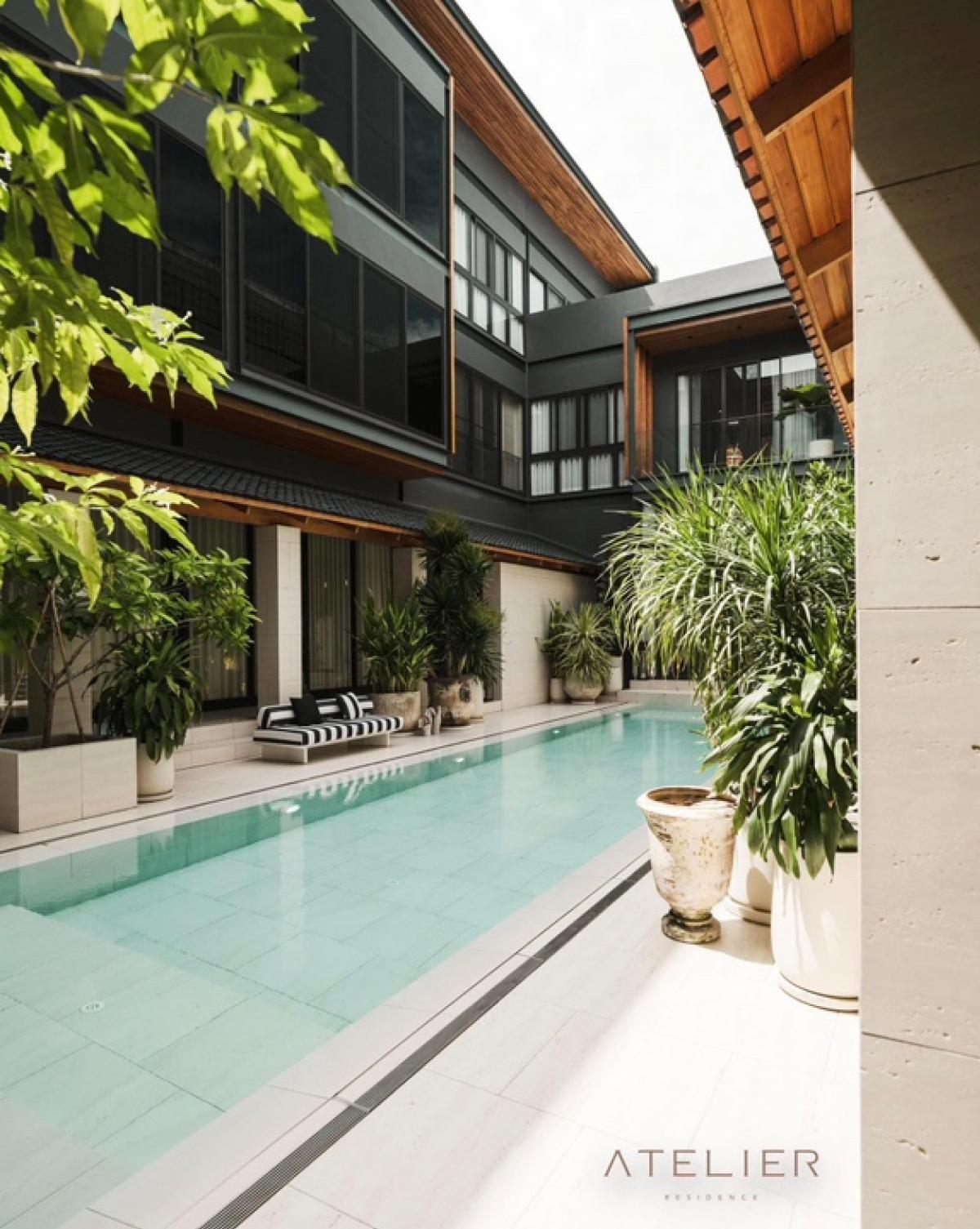 For SaleHouseYothinpattana,CDC : Atelier Residence Ultra Luxury House 4 bedrooms 6 bathrooms with private swimming pool , Ready to move