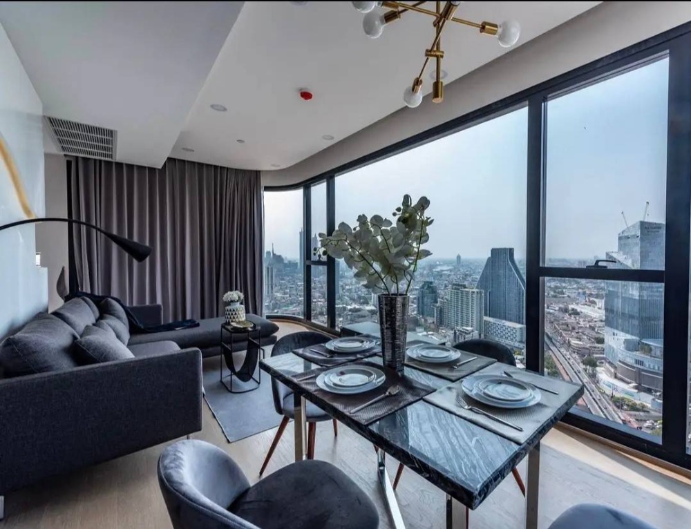 For RentCondoSiam Paragon ,Chulalongkorn,Samyan : ❖ Good Deal ❖ 35th floor+ 66.00 sq.m. | 2 bedrooms, 2 bathrooms | Condo near MRT Samyan 3 mins., Chamchuri Square 3 mins., Siam Square 6 mins.