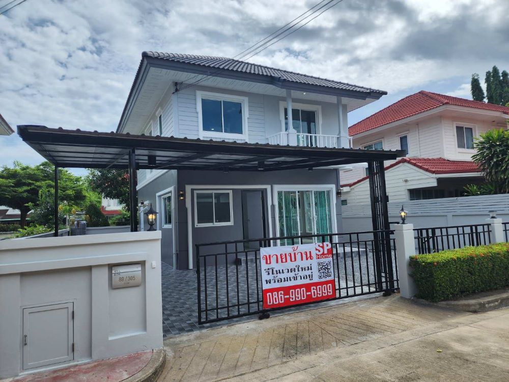 For SaleHouseNonthaburi, Bang Yai, Bangbuathong : Single house for sale, Perfect Park Rama 5 - Bang Yai project, renovated, 4 bedrooms, lakeside location, convenient transportation, near the Purple Line