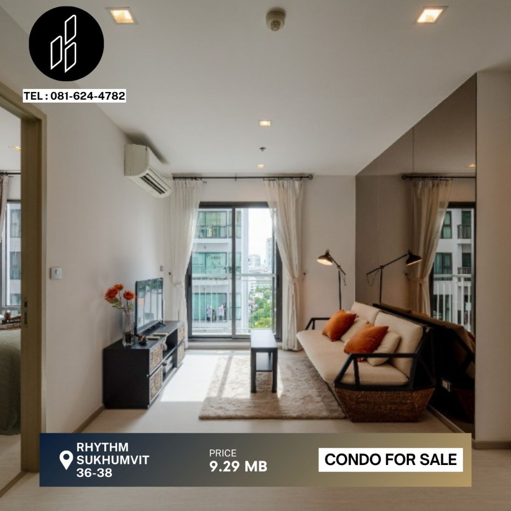 For SaleCondoSukhumvit, Asoke, Thonglor : For sale Rhythm Sukhumvit 36-38, 2 bedrooms, 2 bathrooms, 54 sq.m. DBC-15-S467