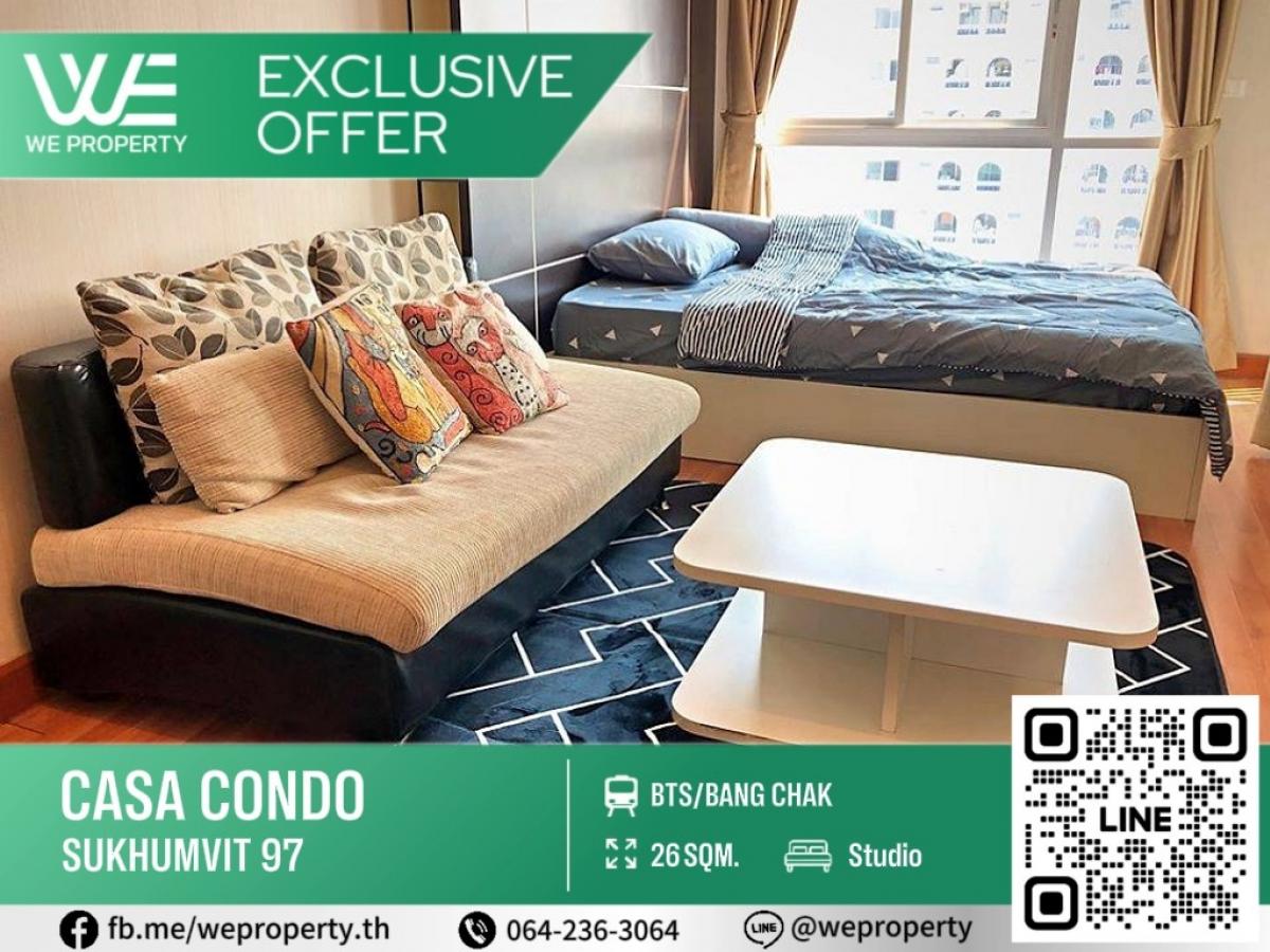 For SaleCondoOnnut, Udomsuk : Beautiful room, fully furnished with electrical appliances⭐Casa Condo Sukhumvit 97 (Casa Condo Sukhumvit 97)