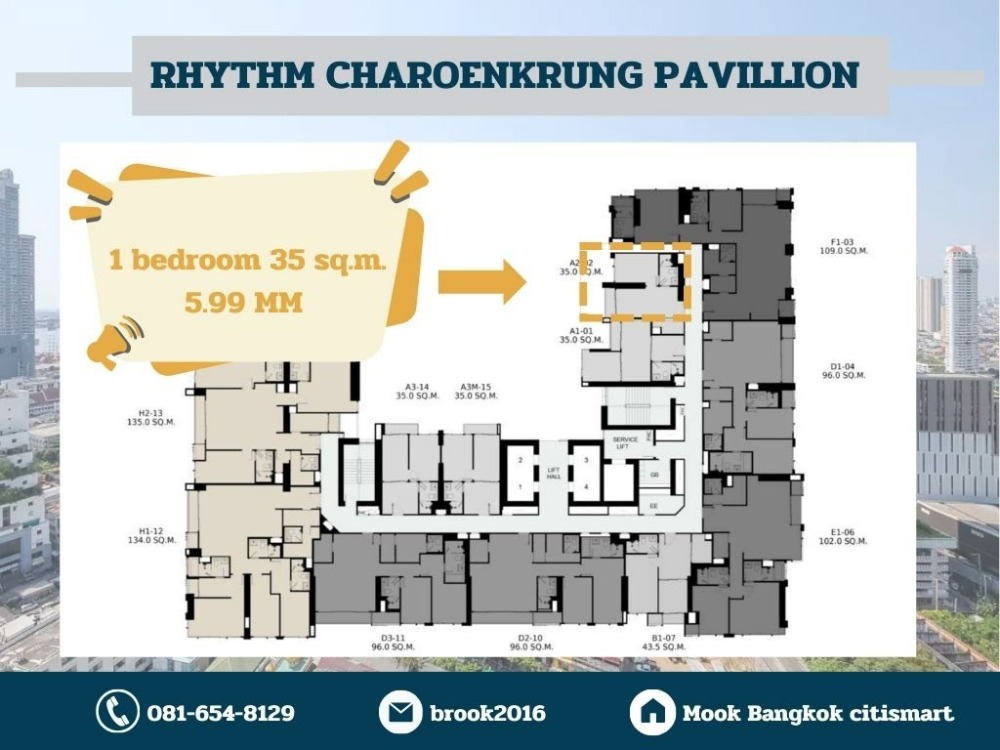 For SaleCondoSathorn, Narathiwat : 1 Bedroom, large room, one price, 5.99 MB, 35 sq.m.