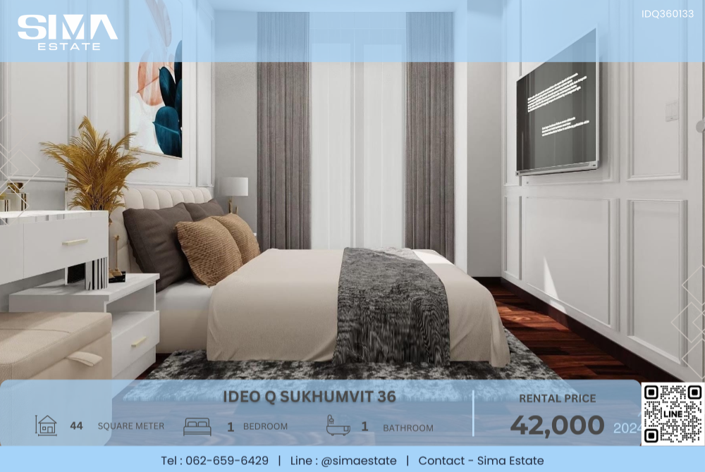 For RentCondoSukhumvit, Asoke, Thonglor : IDQ360133 - Ideo Q Sukhumvit 36