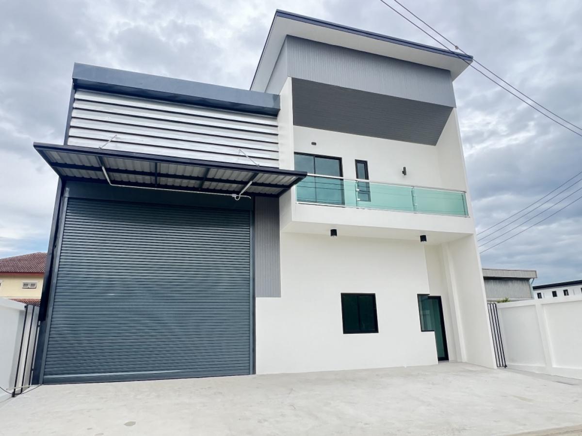 For RentWarehousePathum Thani,Rangsit, Thammasat : Warehouse for rent, 345 sq m., office building with warehouse, Lam Luk Ka Klong Si (Office with Warehouse : Lamlukka K.4)