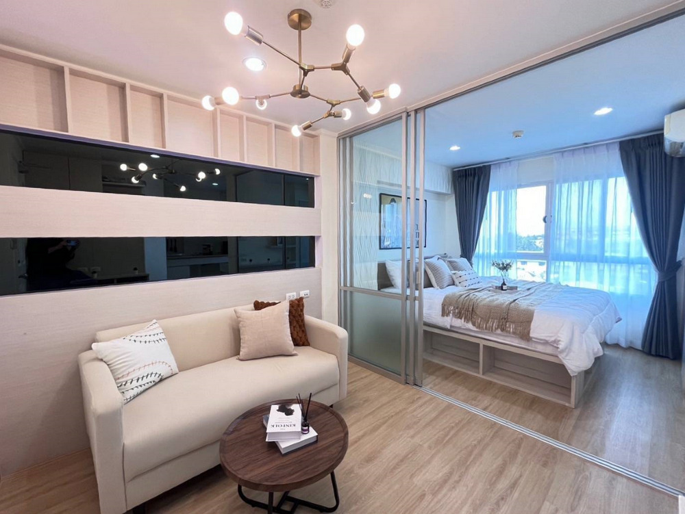 For SaleCondoPattanakan, Srinakarin : Call : 063-963-0333 For Sale Condo Lumpini Ville Phatthanakan-New Phetchaburi @Airport Link Ramkhamhaeng, 26.06 sq.m 1 Bedroom 5th floor, Fully furnished, Ready to move in