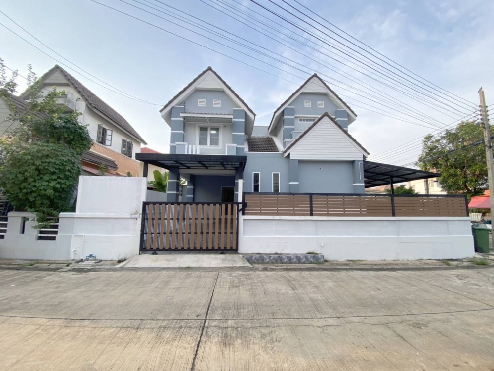 For SaleHouseRama 2, Bang Khun Thian : For sale: 2-storey detached house on the road, newly renovated, Khunalai Village, Bang Khun Thian District, Bangkok