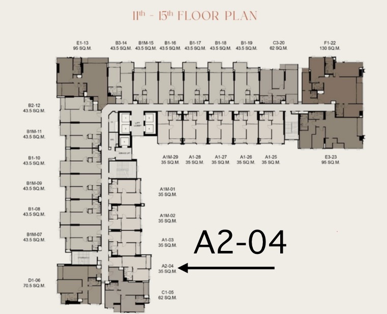 Sale DownCondoWongwianyai, Charoennakor : Rear Item 35 sq.m. facing east, selling at a low price