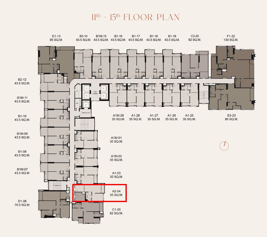 ขายดาวน์คอนโดวงเวียนใหญ่ เจริญนคร : Rear Item 35 ตร.ม. หันตะวันออก ขายดาวน์เท่าทุน