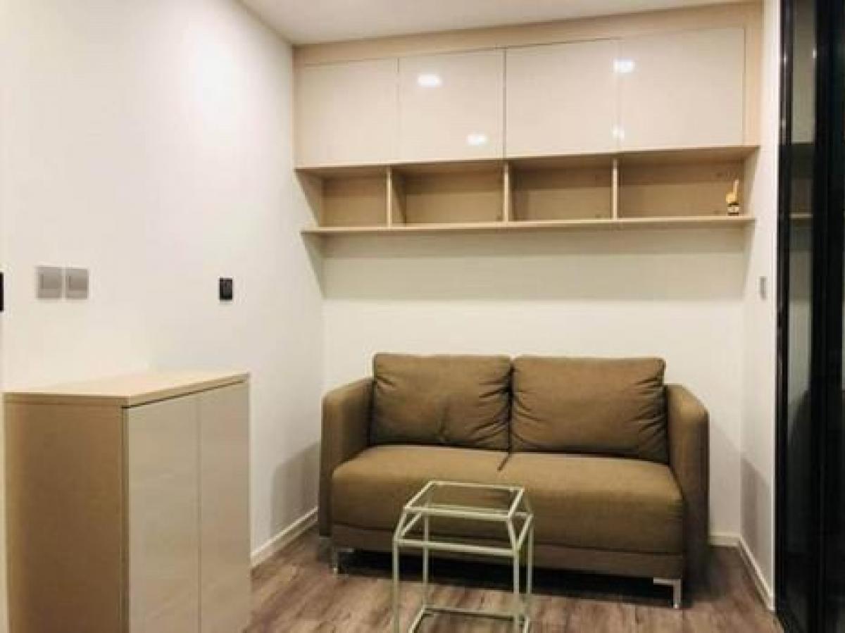 For RentCondoRatchadapisek, Huaikwang, Suttisan : Brown condo Huaikhuang for rent near MRT Huaikhwang 1 bedroom 26 sqm. Closed kitchen