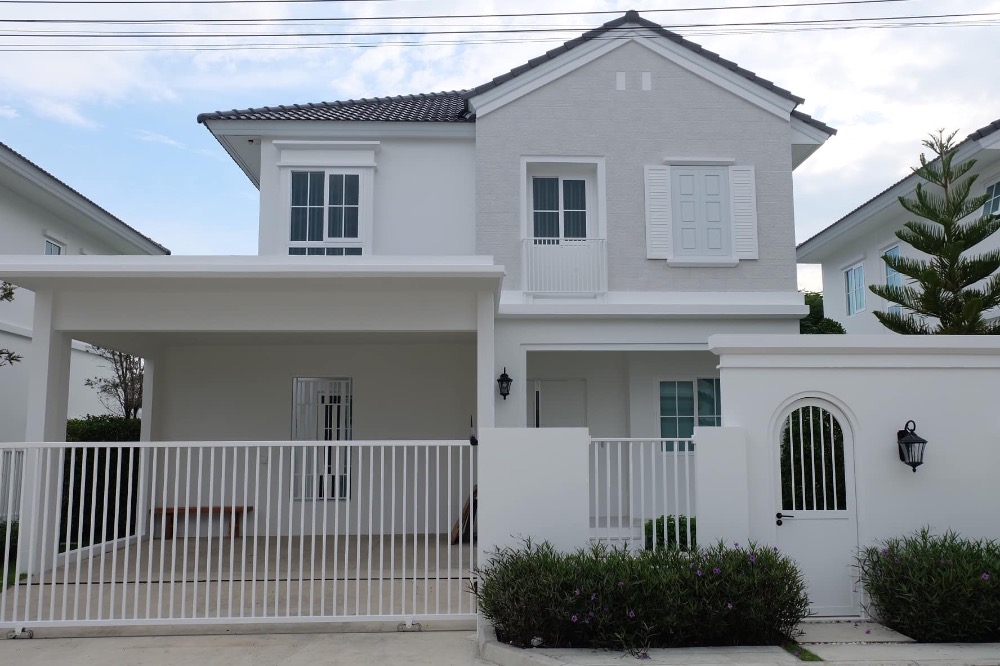 For RentHouseBangna, Bearing, Lasalle : [🔥For rent🔥] 2-storey luxury house Chaiyapruek Bangna km.15 **Near Mega Bangna, luxury house, private, good location, ready to move in