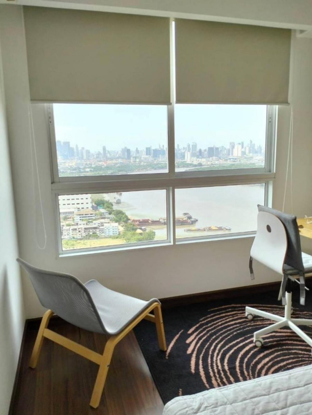 For RentCondoRama3 (Riverside),Satupadit : For rent #Riverside Chao Phraya River, see the beautiful river bend view & the skyline of the capital city along with #the largest green space in Bangkok T.062-3912496