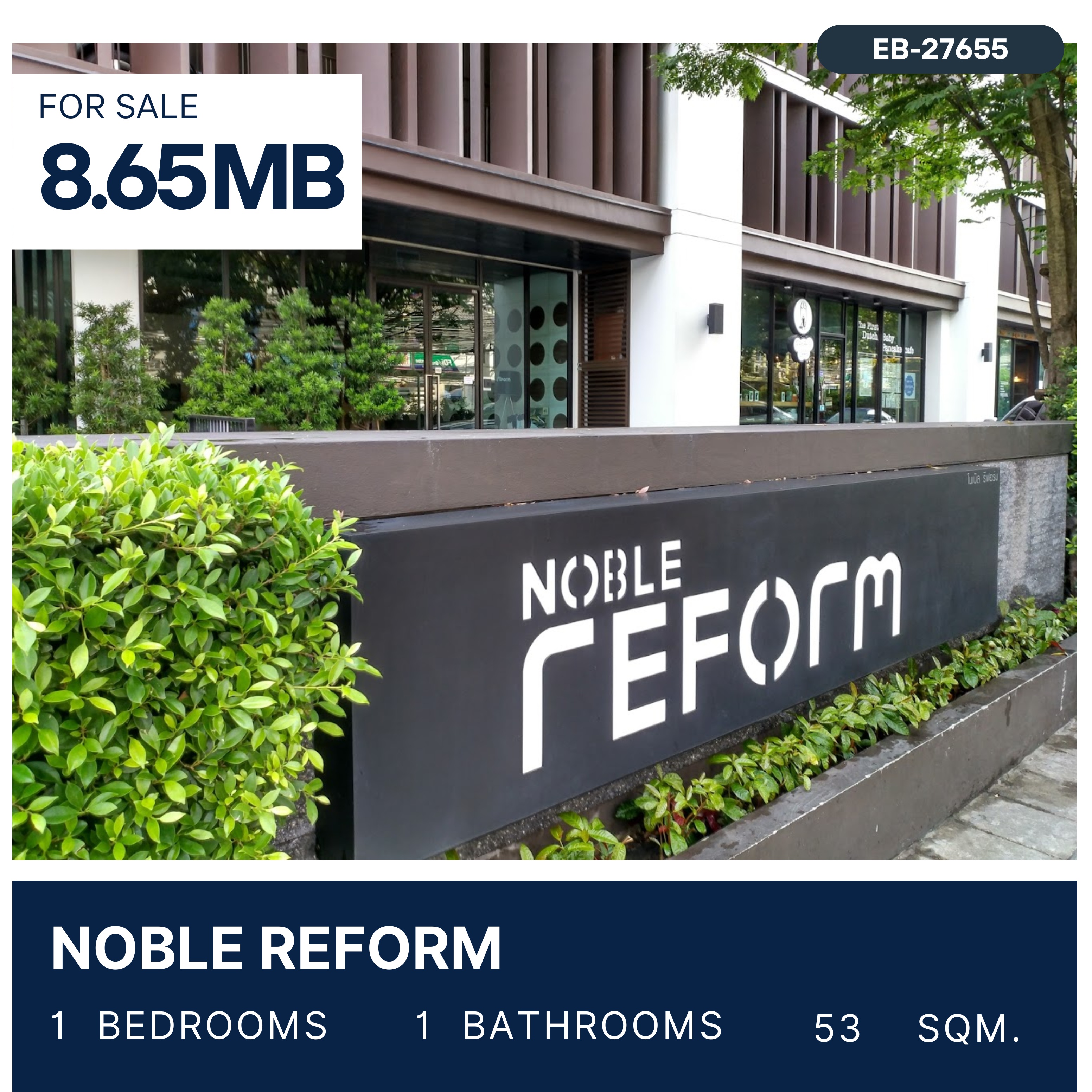 For SaleCondo : ขาย Noble Reform ห้อง 1 นอน ห้องใหญ่ ทำเลทอง ติด BTS อารีย์ 50 ม. 8.65 MB.