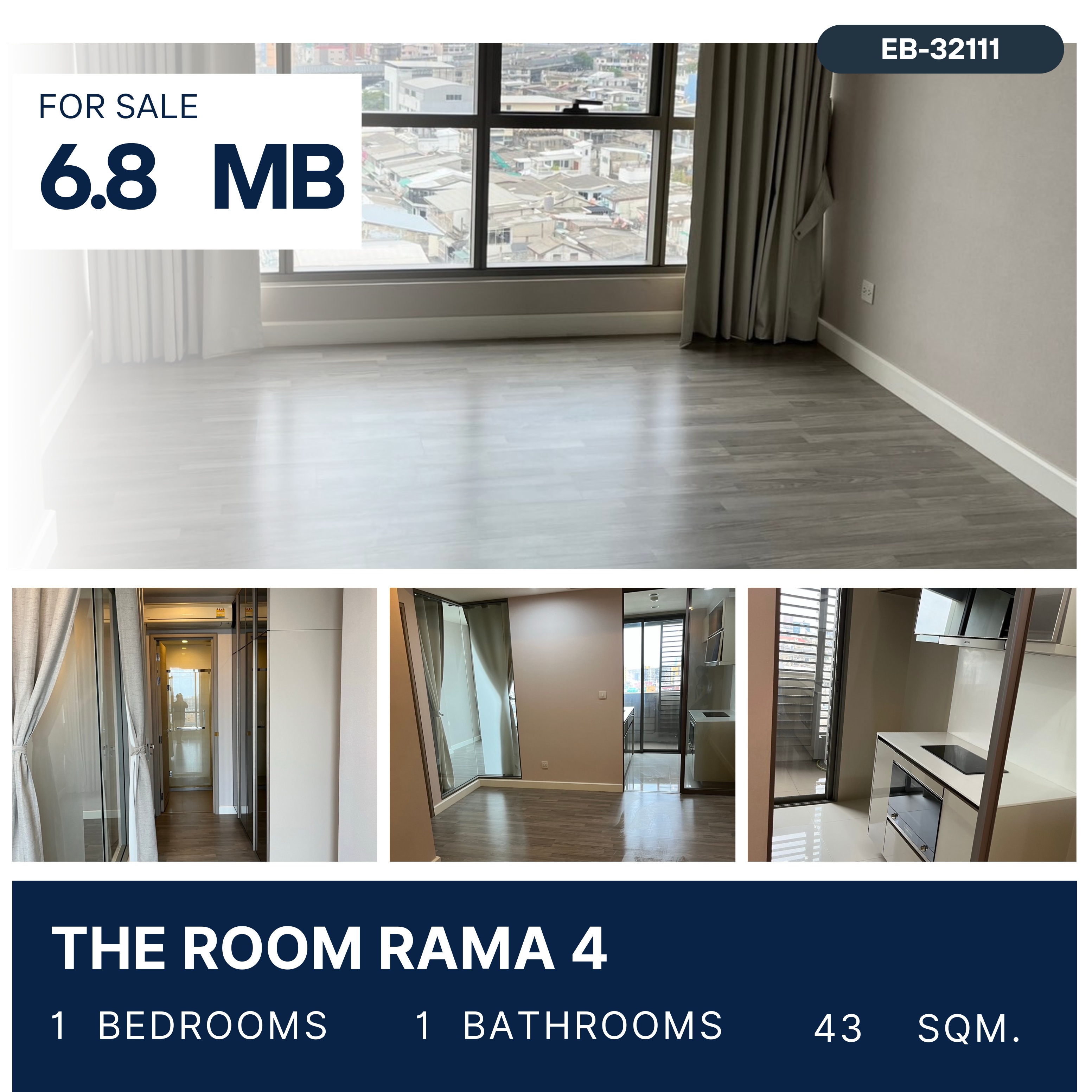 For SaleCondo : ขาย The Room Rama 4 คอนโดทำเลดี ใกล้บรรทัดทอง MRT ทางด่วน ราคาดีมาก ถูกที่สุดในโครงการ 6.8 MB.