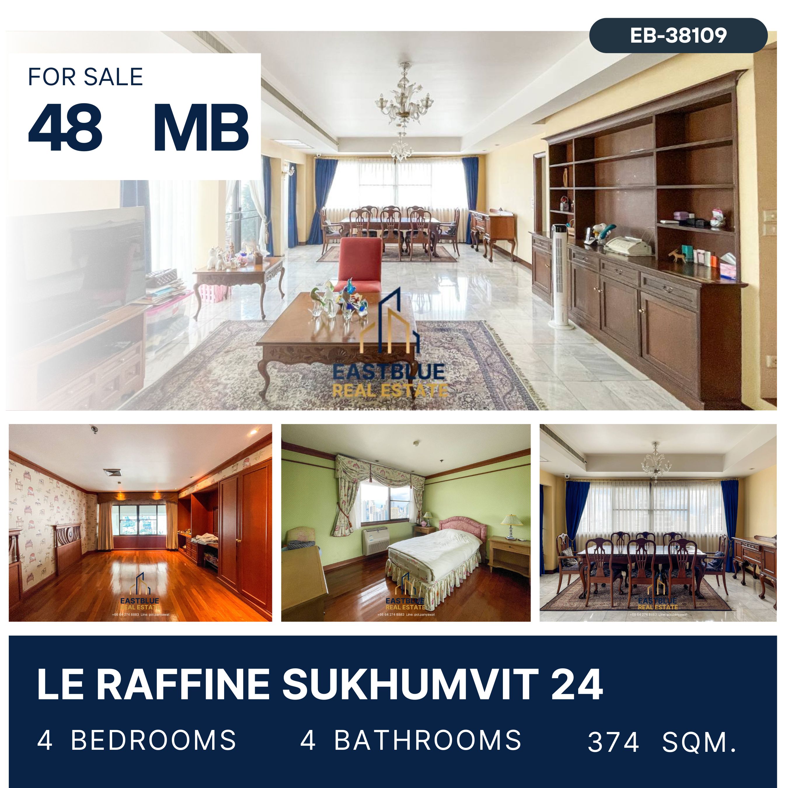 For SaleCondoSukhumvit, Asoke, Thonglor : ที่สุดของ Rare Item ห้องหายาก Le Raffine Sukhumvit 24 ราคาดีที่สุด ห้องใหญ่ 374 sqm ทำเลซอย 24 ชั้นสูง มีสระว่ายน้ำส่วนตัว 48 ล้านถ้วน