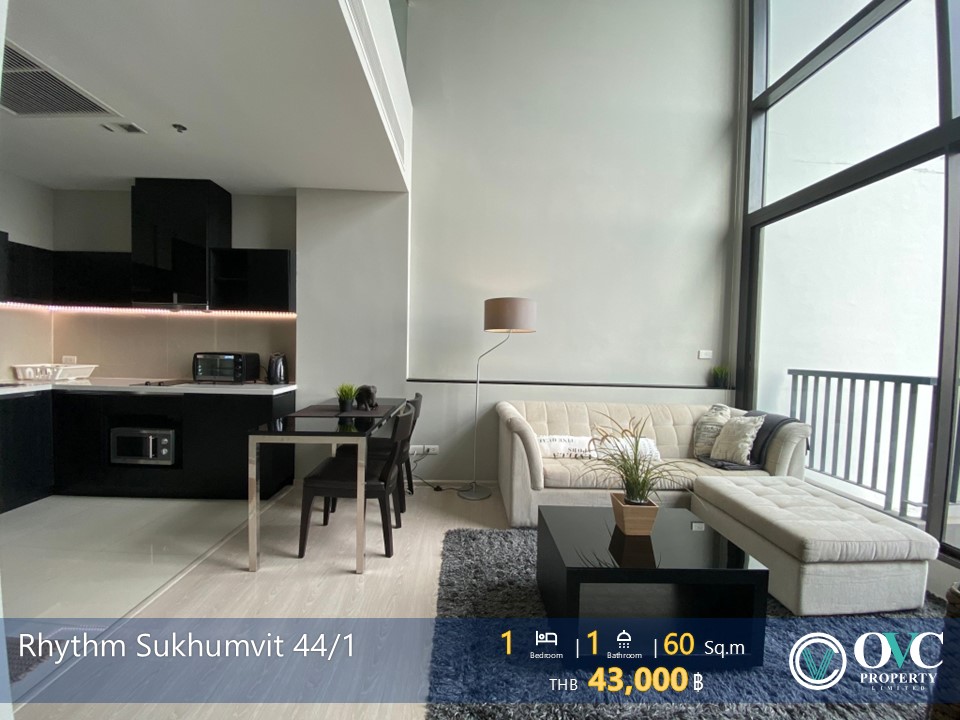 For RentCondoOnnut, Udomsuk : Ready for Rent! Condo near BTS Phra Khanong only 1 min walk @Rhythm Sukhumvit 44/1