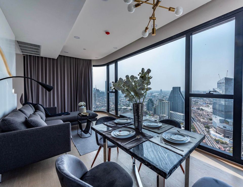 For RentCondoSiam Paragon ,Chulalongkorn,Samyan : [Rent] 𝐀𝐬𝐡𝐭𝐨𝐧 𝐂𝐡𝐮𝐥𝐚 - 𝐒𝐢𝐥𝐨𝐦 Luxury Condominium High floor with Panorama View at MRT Samyan