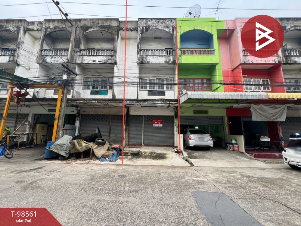 For SaleShophouseMahachai Samut Sakhon : Commercial building for sale, Krathum Baen Village, Samut Sakhon, ready to move in