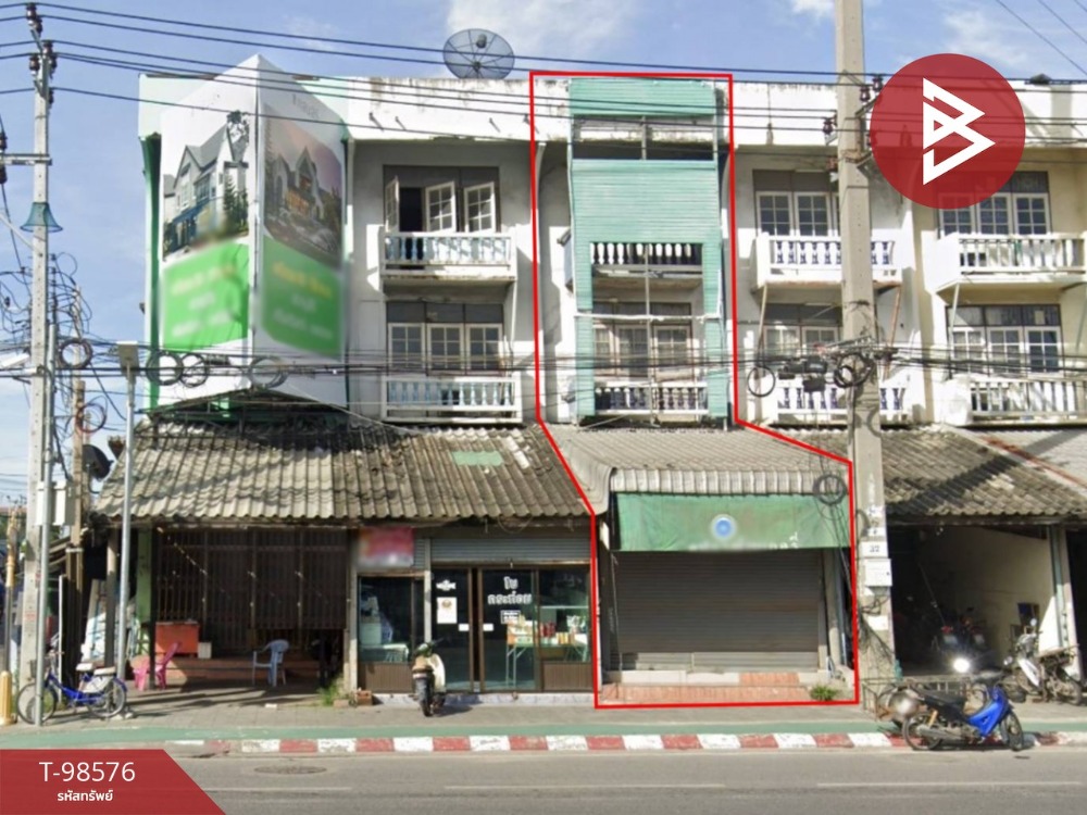 For SaleShop HouseSamut Prakan,Samrong : Commercial building for sale, 3 floors, area 22 square wah, end of the house, Samut Prakan