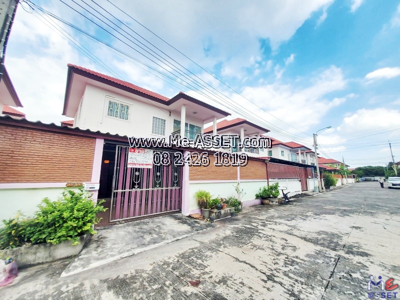 For SaleHouseBang kae, Phetkasem : For sale: semi-detached house, Bang Khae area, Lak Song, Nong Khaem, Phetkasem 69, along the northern side of Khlong Phasi Charoen, Ma Charoen Road: Arun Thong Village 6: 2 floors, 38.2 sq w: CODE NN-91369