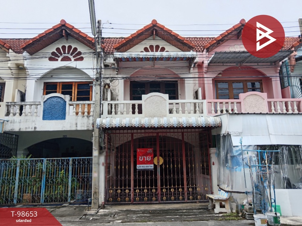 For SaleTownhouseRatchaburi : 2-storey townhouse for sale, Phanupong Village, Ban Pong, Ratchaburi