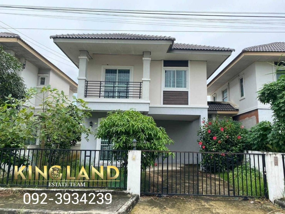 For RentHousePathum Thani,Rangsit, Thammasat : #For rent, 2-storey single house, 3 bedrooms, 3 bathrooms, fully furnished, single house, 41 sq.w., usable area 153 sq.m., Tharap Thani Village, Lam Luk Ka Khlong 7, rental price 15,000 baht (excluding common area) #Pets allowed