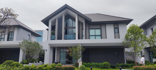 For SaleHouseBangna, Bearing, Lasalle : Luxury House For Sale, 2-storey luxury house, Bangkok Boulevard, Luxury Nordic style, Bangna, Km.12, Soi Wat Luang Pho To, Bang Phli Yai, Bang Phli, Samut Prakan 10540