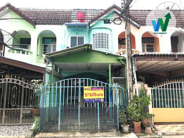 For SaleTownhousePathum Thani,Rangsit, Thammasat : Townhouse for sale in Rimnam Village, Pathum Thani, 17 sq m, 2 bedrooms, 2 bathrooms, 3 air conditioners, good location, next to Don Mueang