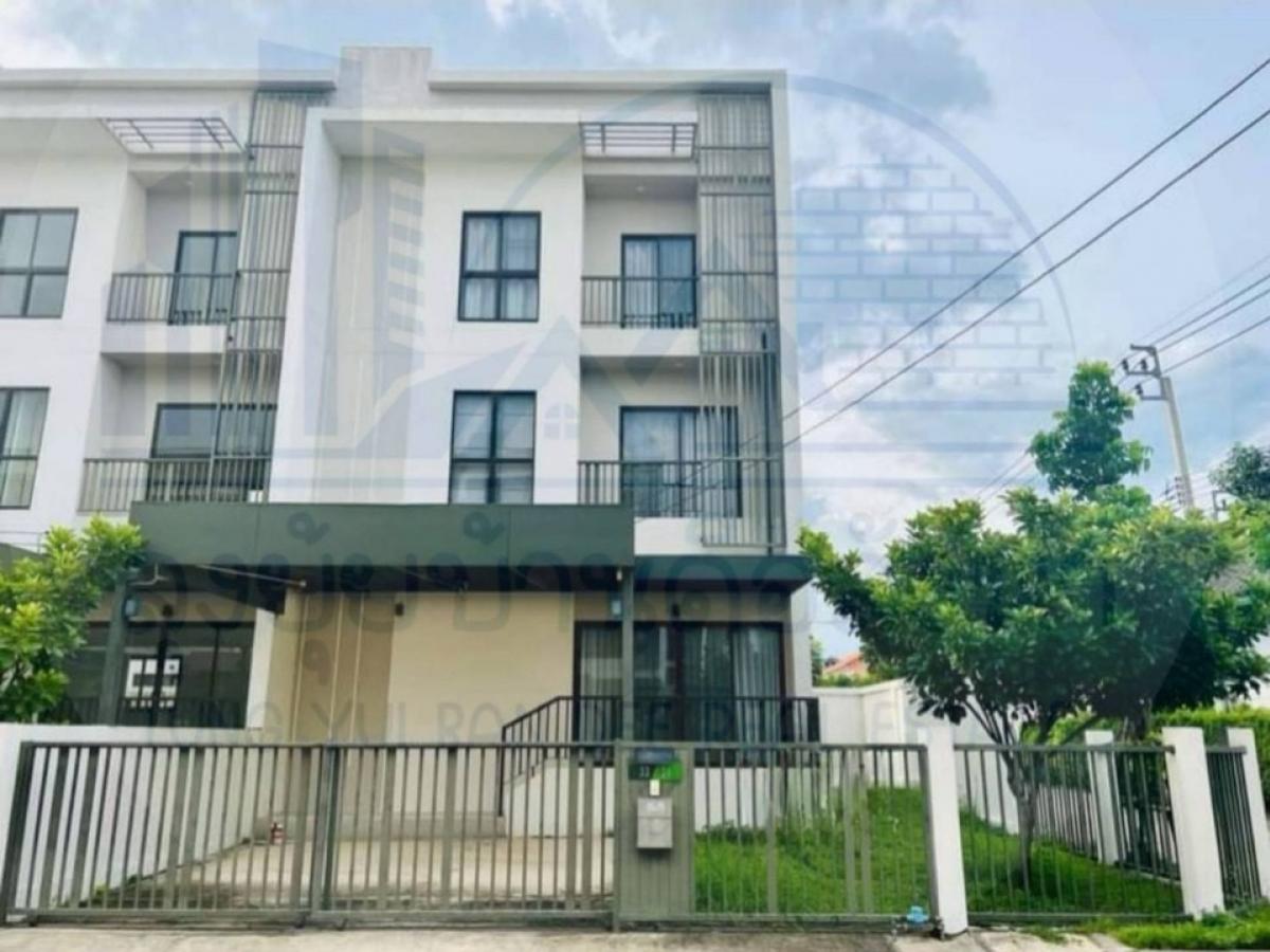 For RentTownhouseMin Buri, Romklao : Townhome for rent, Villa Albero Rama 9-Srinakarin, corner house 🏡🎊💸