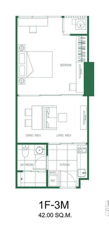 Sale DownCondoRatchathewi,Phayathai : Selling at a loss, cheapest price, XT Phayathai, 1 bedroom, 1F-3M, Type 42.09 sq m, only 6.95 million baht.