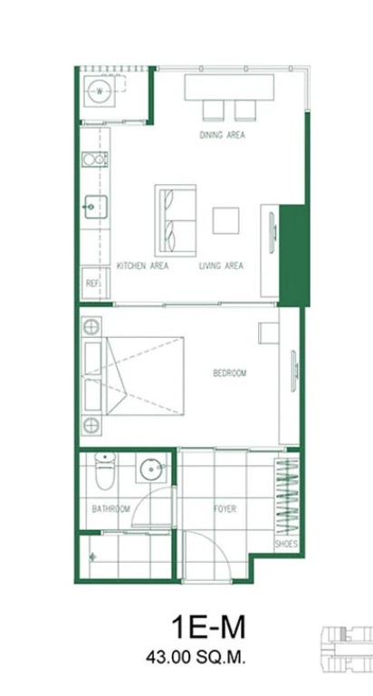 Sale DownCondoRatchathewi,Phayathai : For sale XT Phayathai 1 bedroom 1E-M Type 43.15 sq m only 5.69 million baht.