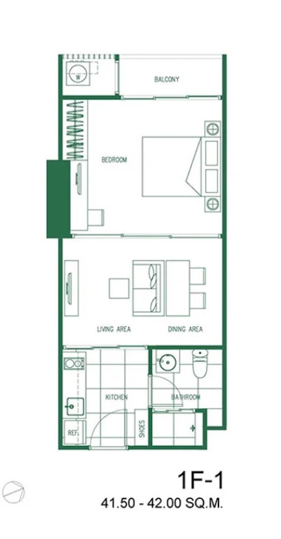 Sale DownCondoRatchathewi,Phayathai : For sale XT Phayathai 1 bedroom 1F-1 Type 42.02 sq m only 5.2 million baht.