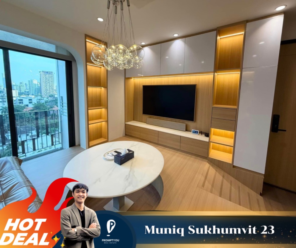 ให้เช่าคอนโดสุขุมวิท อโศก ทองหล่อ : ให้เช่า 🔥 Muniq  Sukhumvit 23 🔥 2 ห้องนอนเเต่งสวย เลี้ยงสัตว์ได้ พร้อมเข้าอยู่ //สอบถามเพิ่มเติมที่ LineID:@promptyou5