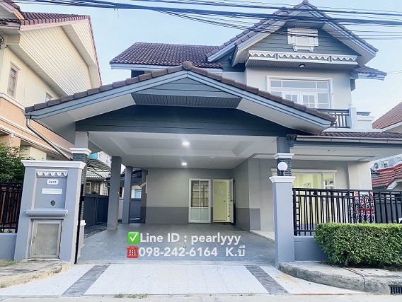 For SaleHouseMin Buri, Romklao : For sale: Parkway Chalet 2, 2-storey detached house, Ramkhamhaeng Road 190/1, good location, cheap price