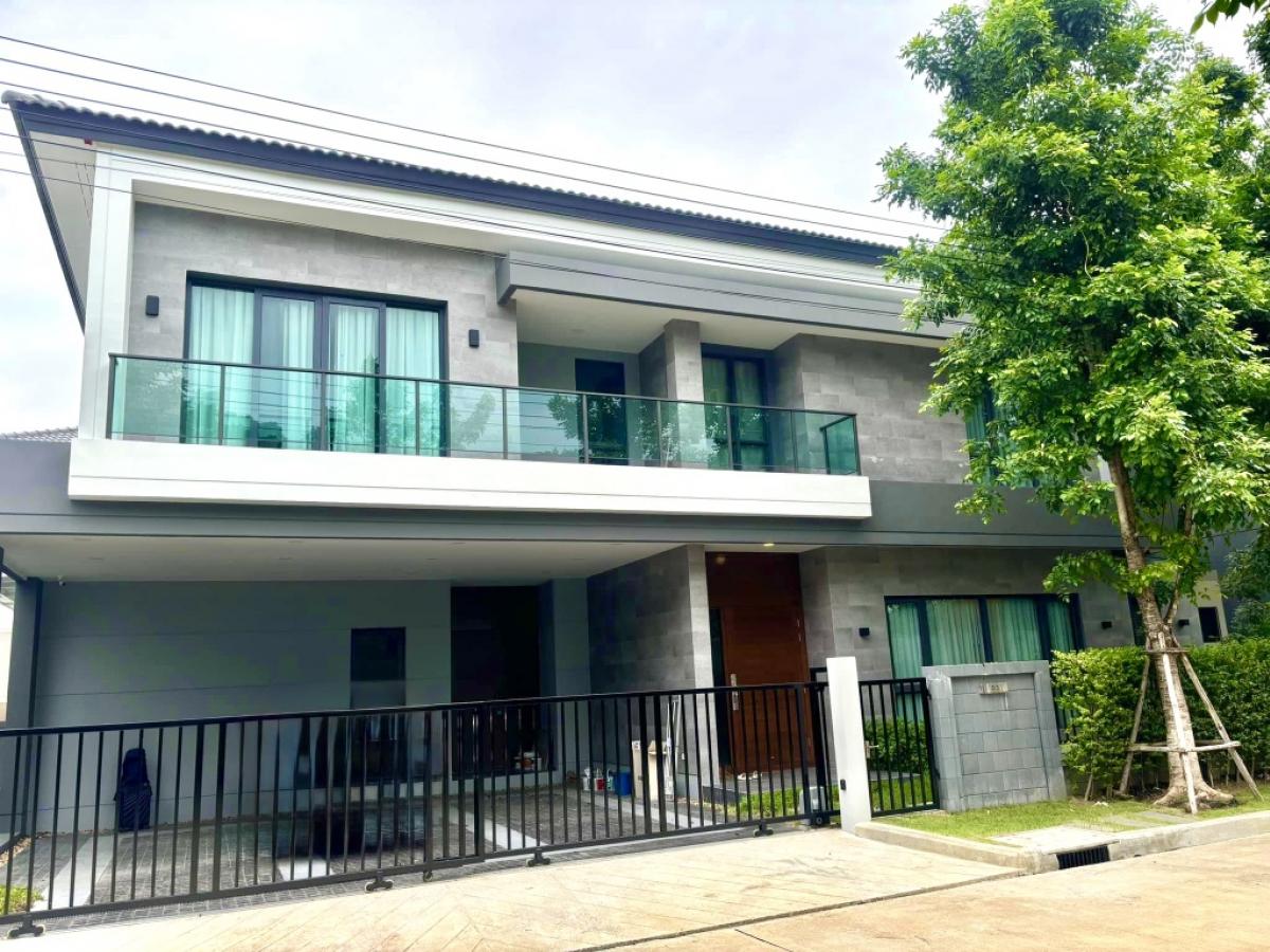 For RentHouseChaengwatana, Muangthong : House for rent‼️The City Tiwanon Ngamwongwan, size 78 sq m, 350 sq m. The house faces north, 5 bedrooms, 4 bathrooms‼️ Air conditioning in every room‼️ Private zone, no houses opposite, very private, ready to move in