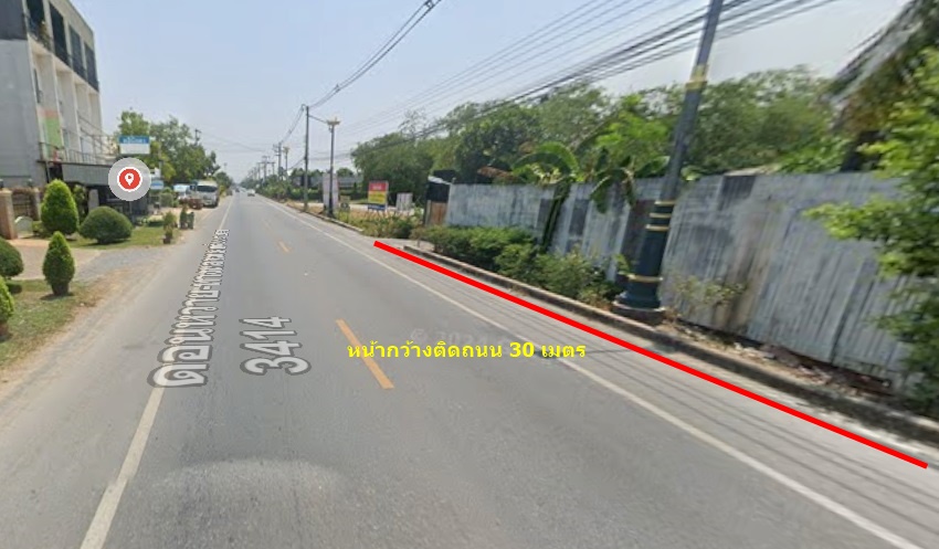 For SaleLandNakhon Pathom : Land for sale on the main road, Don Wai 3414, land size 1 rai 185 sq m, beautiful land in a community area