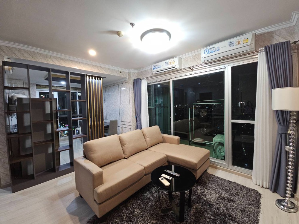 For RentCondoRatchadapisek, Huaikwang, Suttisan : 🔥For rent🔥 Life Ratchadapisek Corner room | 2 beds, 2 baths | Luxurious city view, Only 400m. to MRT