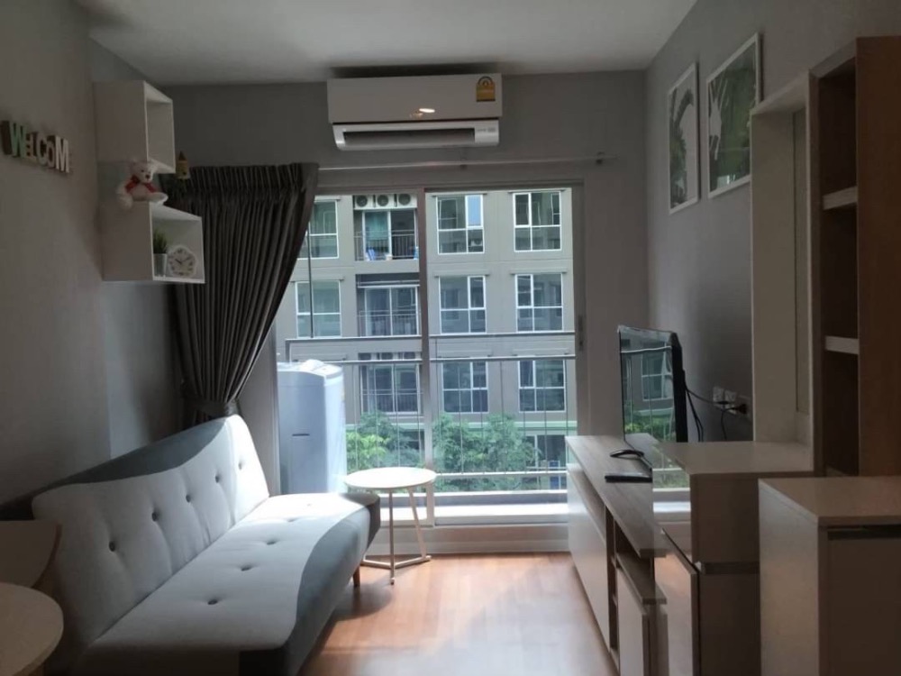 For RentCondoBangna, Bearing, Lasalle : Lumpini Place Bangna Km.3 fully furnished 1bed 9500 baht