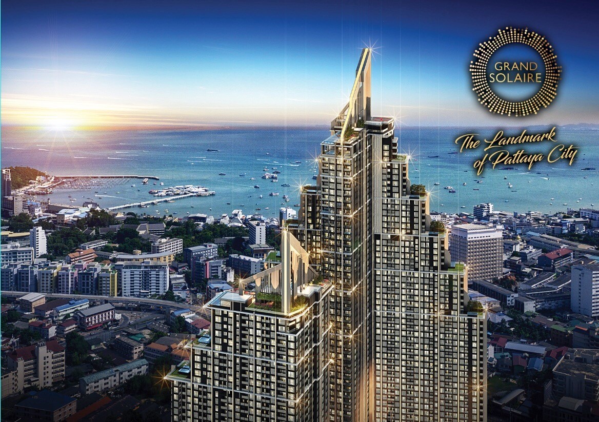 ขายคอนโดพัทยา บางแสน ชลบุรี สัตหีบ : THE GRAND SOLAIRE Condo Pattaya New landmark on the Pattaya City Skylin