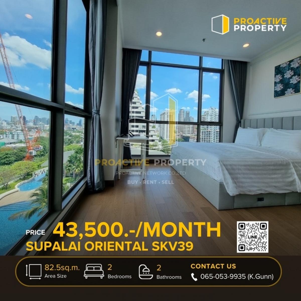 For RentCondoSukhumvit, Asoke, Thonglor : 🔥🔥Rent 2/2BR Fully Furnished Ready to move Call 065-053-9935 Gunn