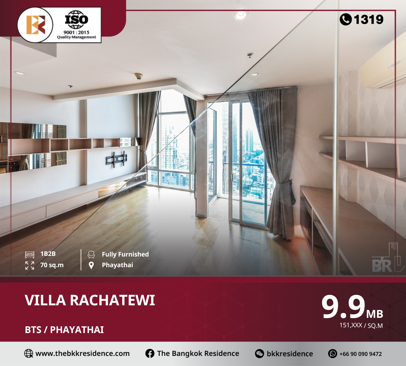 For SaleCondoRatchathewi,Phayathai : Beautiful ready-to-move-in condo at villa rachatewi, near bts ratchathewi