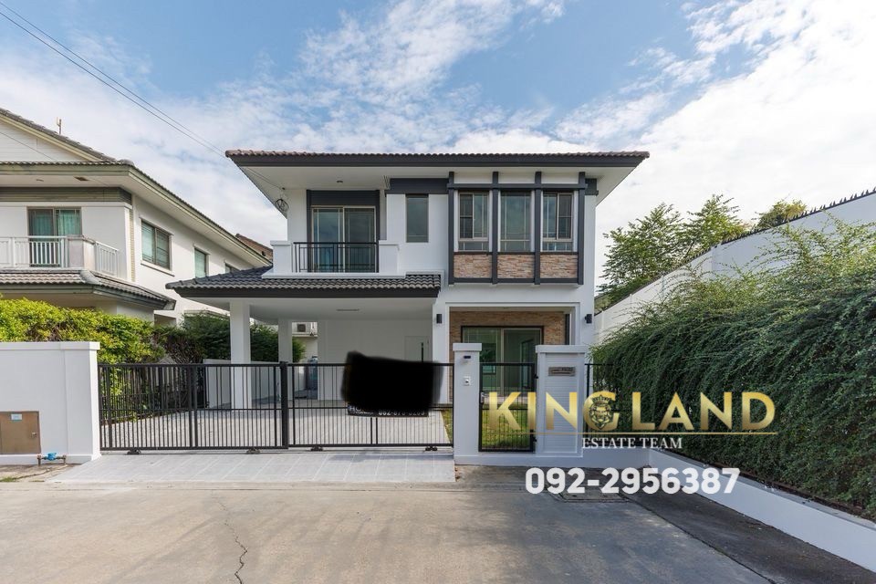 For RentHouseRama5, Ratchapruek, Bangkruai : 🏠#For rent 2-storey single house, Manthana Village, Chaeng Watthana-Ratchaphruek, renovated the whole house, 3 bedrooms, 3 bathrooms, 2 parking spaces, corner house, convenient transportation, connected to Kanchanaphisek Road, near Central Westgate 📣Renta