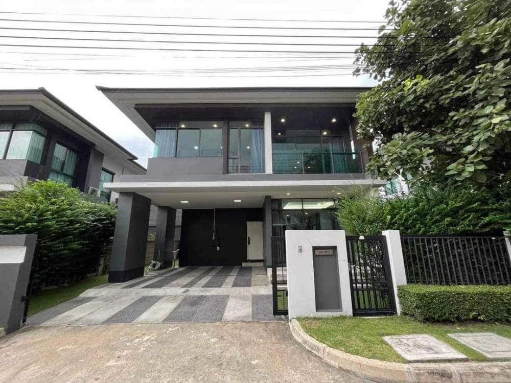 For RentHousePattanakan, Srinakarin : Single house for rent, 2 floors, Setthasiri, Krungthep Kreetha 1, area 57 sq m., 3 bedrooms, 3 bathrooms, near the YL09 BTS, Lam Sali Intersection, ARL Hua Mak