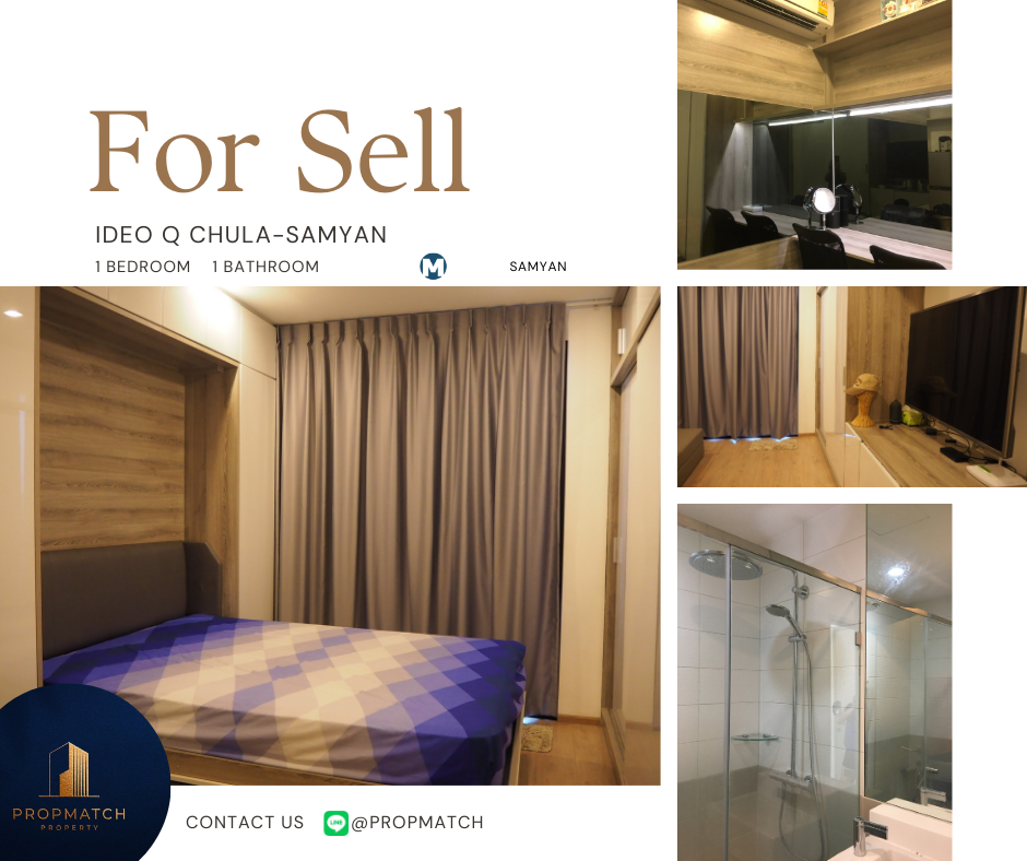 For SaleCondoSiam Paragon ,Chulalongkorn,Samyan : Condo for sale Ideo Q chula-samyan, best price, near MRT Samyan, studio room