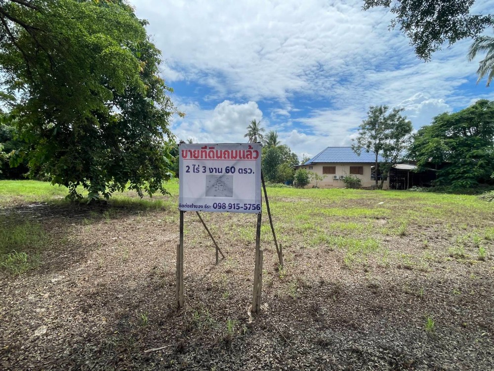 For SaleLandSukhothai : Land for sale, filled in, 2 rai, 3 ngan, 60 sq m (1,160 sq m), Village No. 7, Wang Thong Subdistrict, Si Samrong District, Sukhothai Province