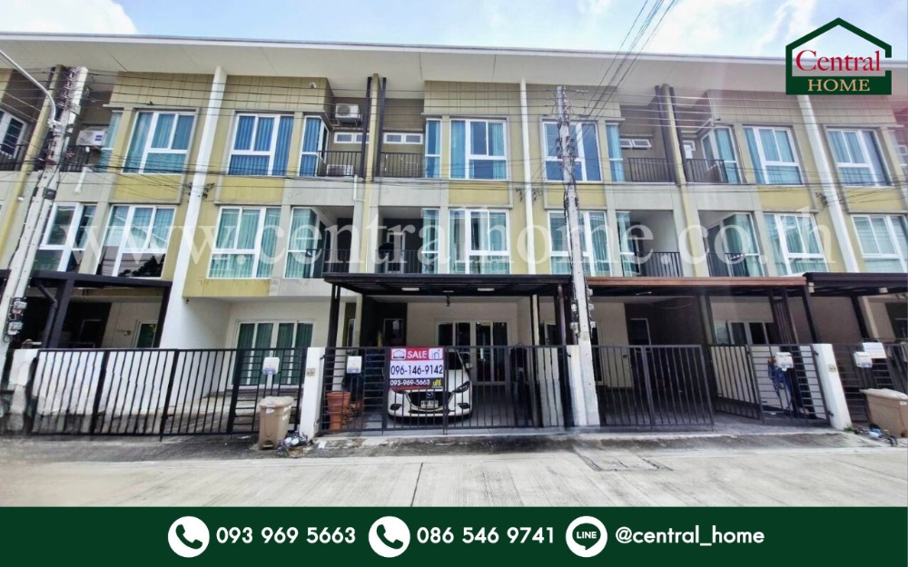 For SaleTownhousePathum Thani,Rangsit, Thammasat : 3-storey townhouse, Blesstown Srisaman-Tivanon