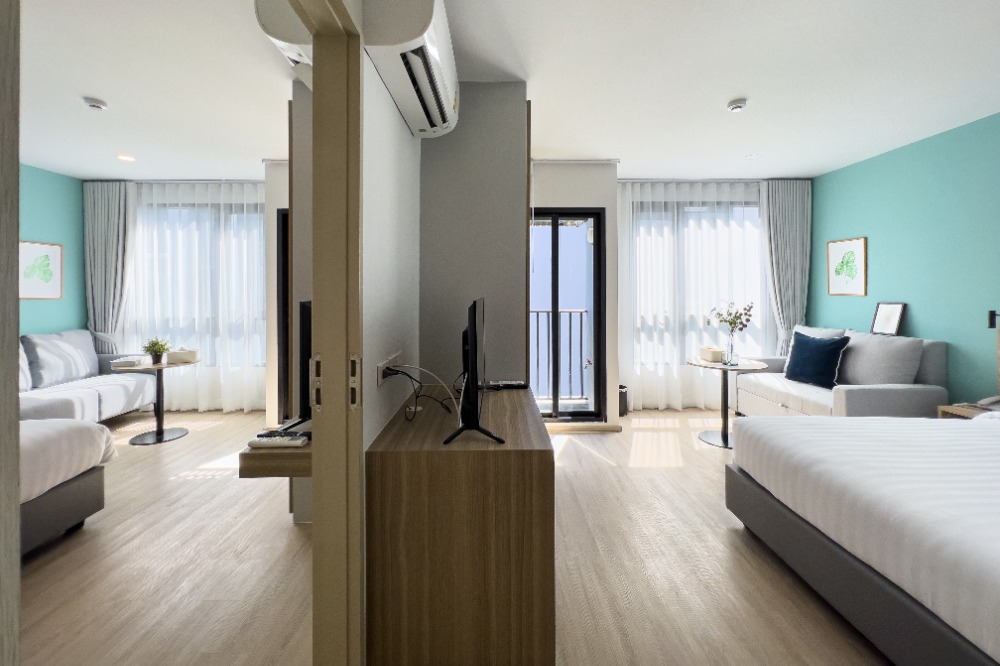 ให้เช่าคอนโดบางนา แบริ่ง ลาซาล : Condo for relaxation Family Connecting Room 44 sqm @ 𝙒𝙚𝙡𝙡𝙣𝙚𝙨𝙨 𝙎𝙩𝙖𝙮 𝙖𝙣𝙙 𝙃𝙤𝙩𝙚𝙡 Sukhumvit 107 WELCOME AGENTS