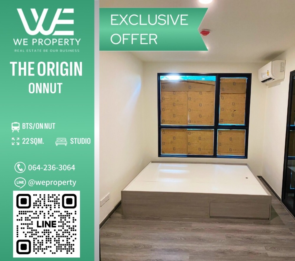 For SaleCondoOnnut, Udomsuk : Corner room, new condition, never rented out⭐The Origin Onnut (The Origin On Nut)